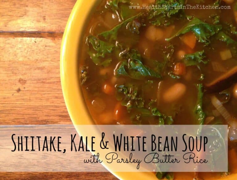 Shiitake, Kale & White Bean Soup