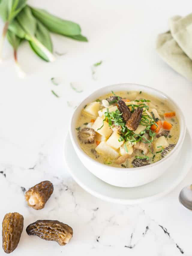 Morel Mushroom, Ramp & Potato Chowder Recipe