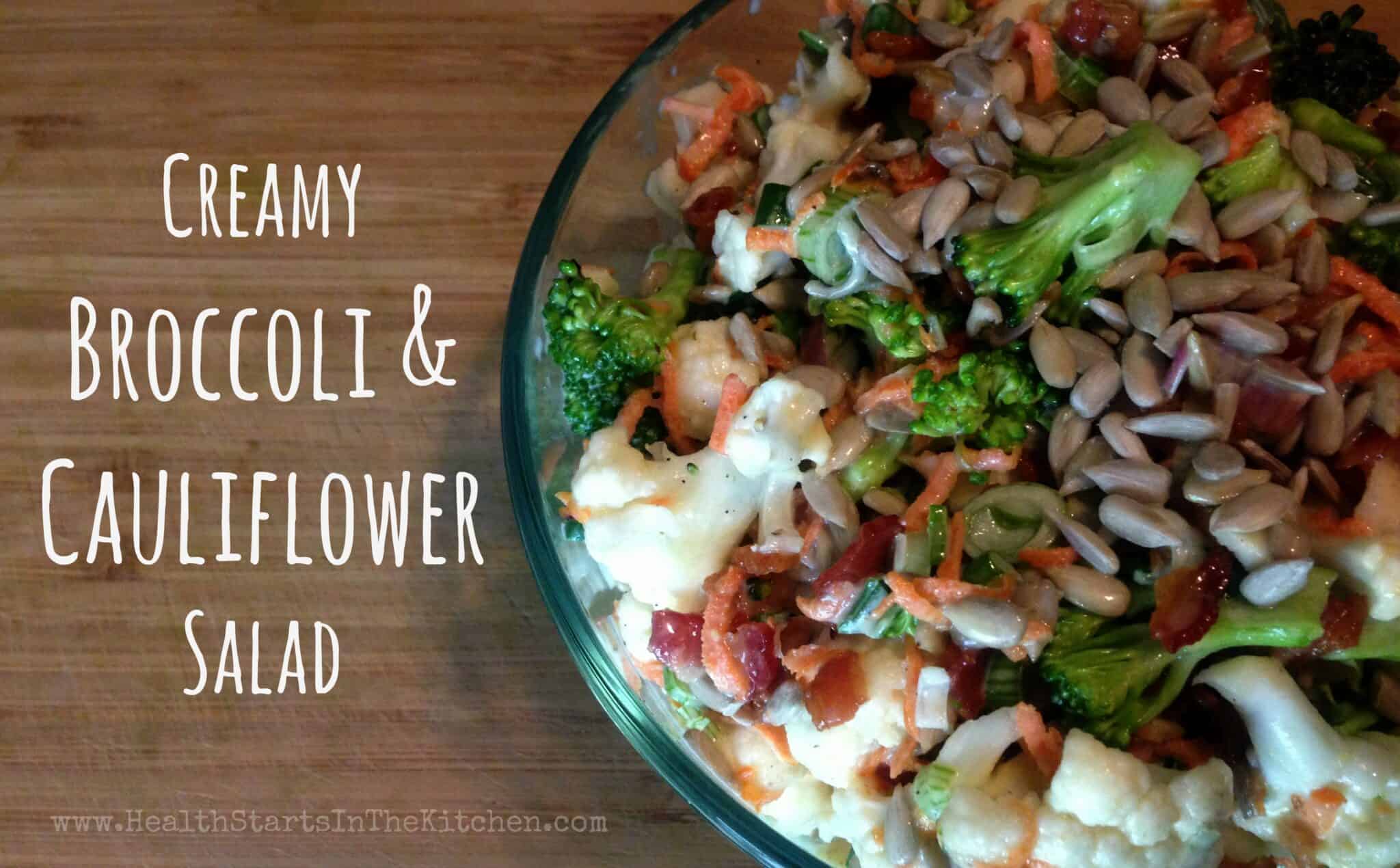 Creamy Broccoli & Cauliflower Salad