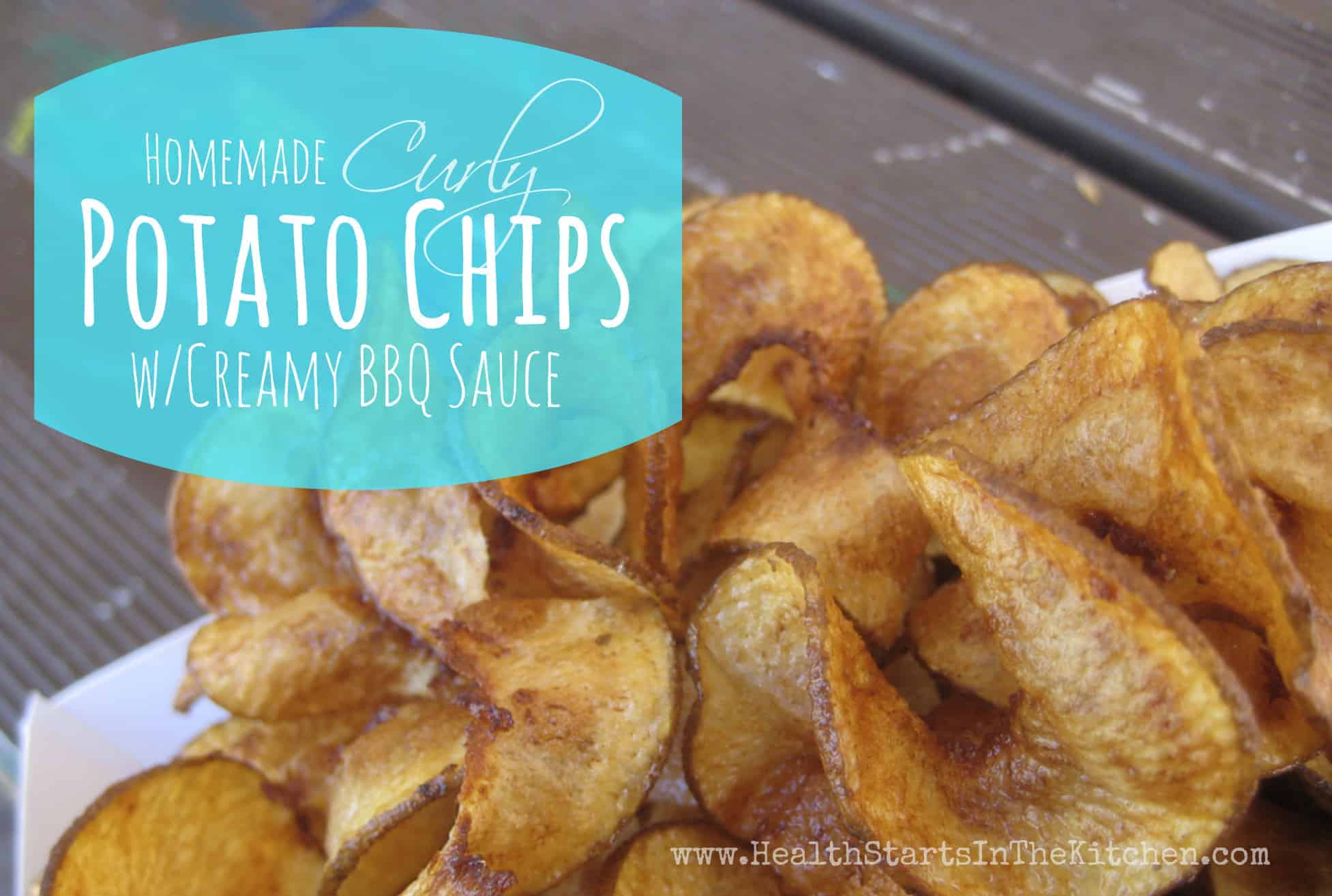 Curly Potato Chips with Creamy BBQ Dip