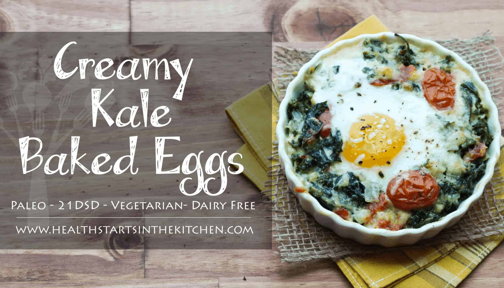 Creamy Kale Baked Eggs