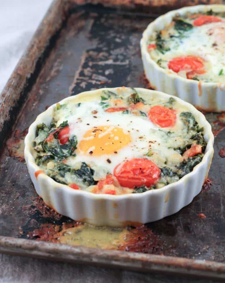 Creamy Kale Baked Eggs Health Starts in the Kitchen