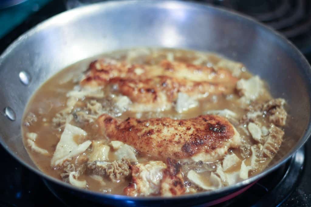Chicken with Creamy Morel Sauce