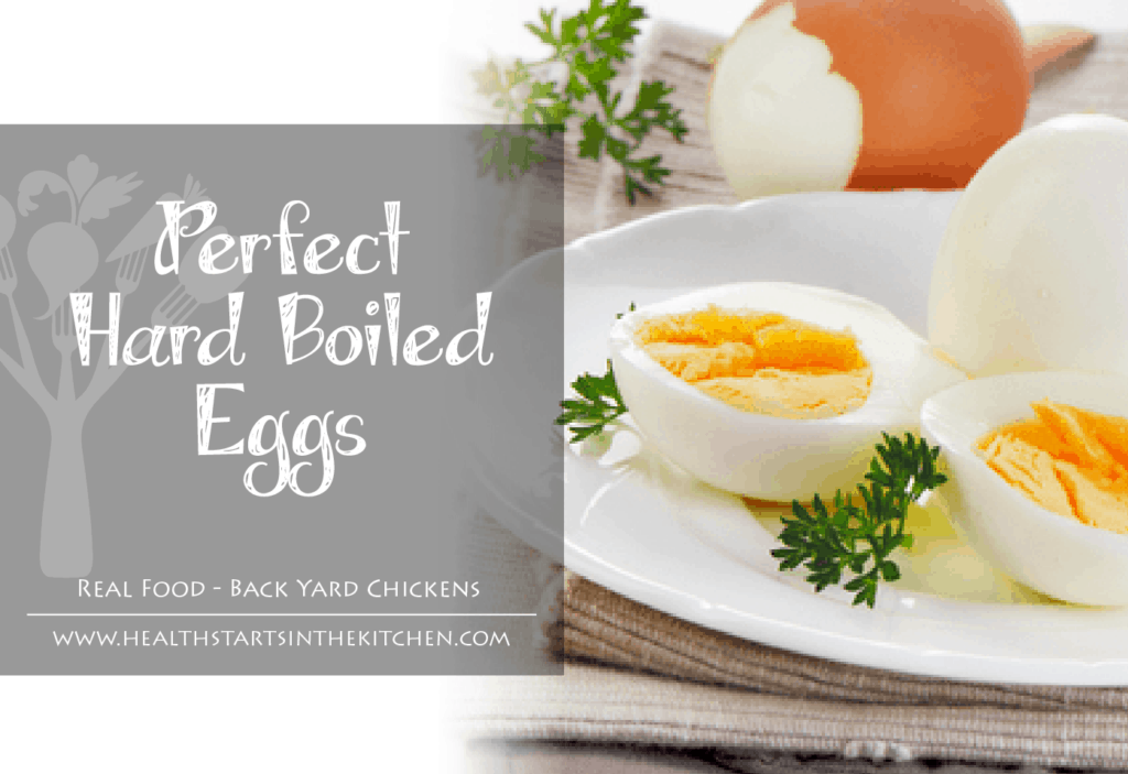 Here's the secret to Perfect Hard Boiled Eggs! They peel perfectly and not yucky dark ring around the yolk! Even works on Farm Fresh Eggs - Health Starts in the Kitchen