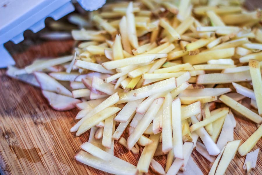 How to make Homemade Shoestring Potato Sticks - Health Starts in the Kitchen