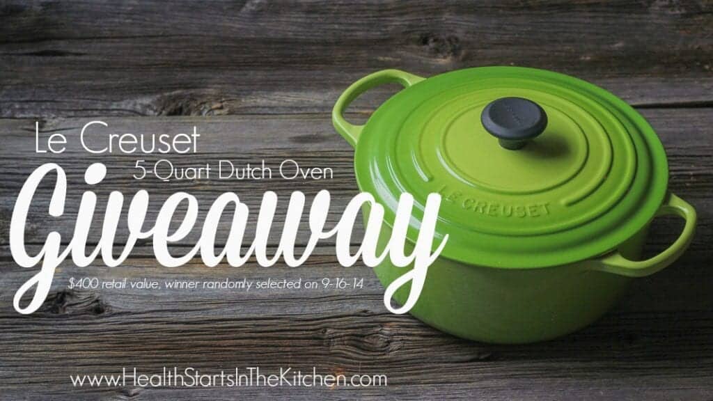 Le Creuset 5-Quart Dutch Oven Giveaway - Health Starts in the Kitchen