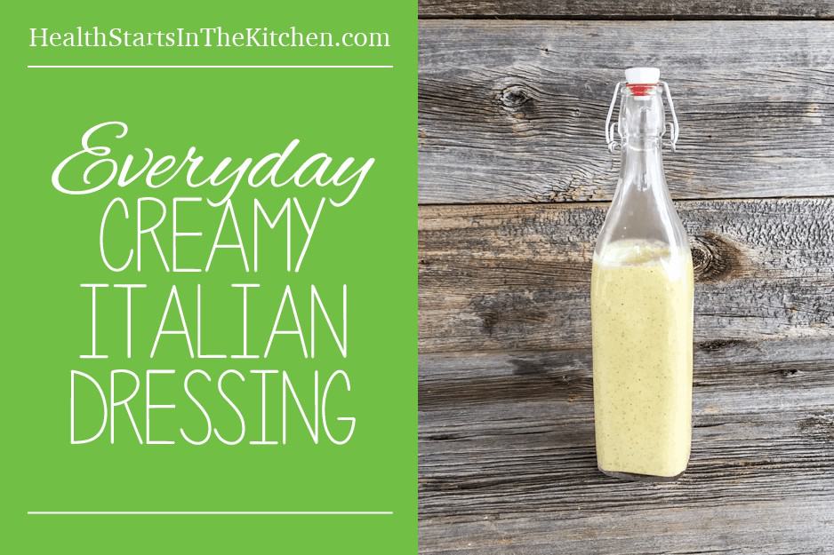 Everyday Cream Italian Dressing; Paleo, Low-Carb, Dairy-Free & Bulletproof Diet Friendly
