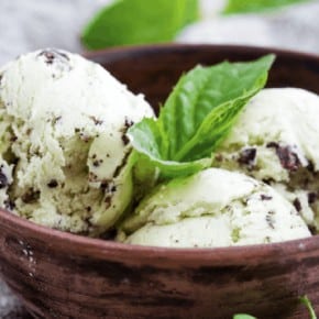 {Diary Free} Mint Chip Ice Cream made with Almond Milk