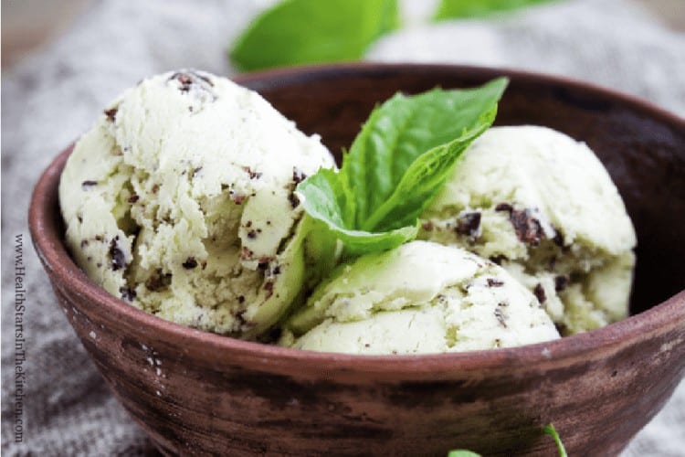 {Diary Free} Mint Chip Ice Cream made with Almond Milk