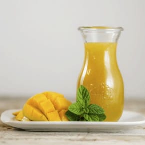 Homemade Mango Syrup - Perfect for flavoring iced tea and cocktails!