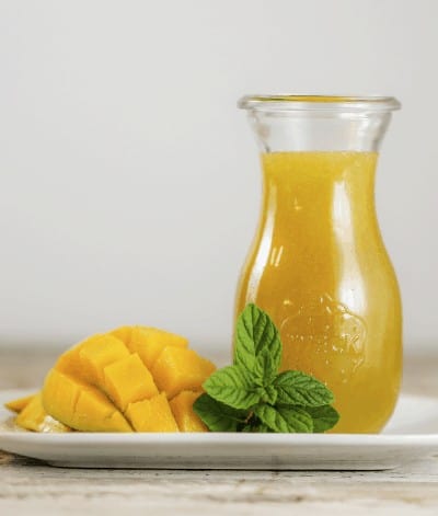 Homemade Mango Syrup - Perfect for flavoring iced tea and cocktails!