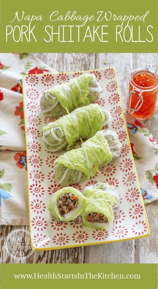 Napa Cabbage Wrapped Shiitake Pork Rolls {Low-Carb, Gluten-Free, Grain-Free, Paleo & Primal Friendly}