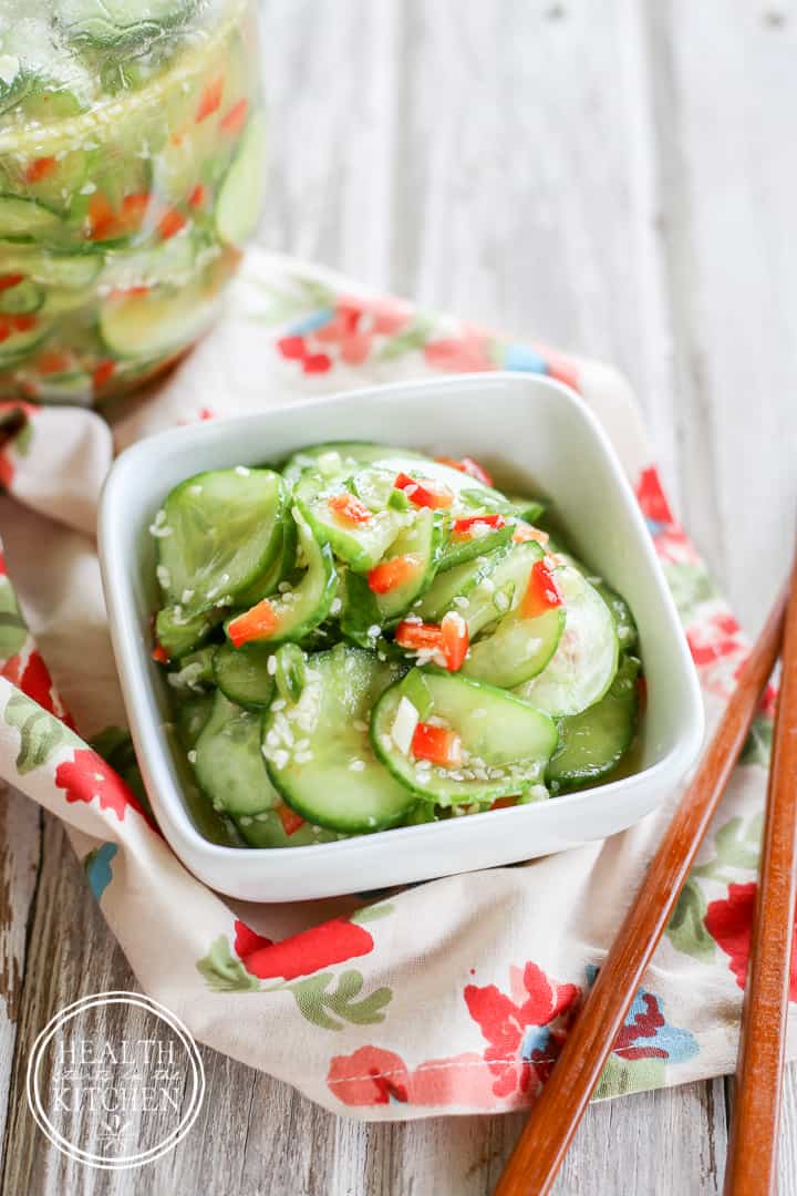 Marinated Asian Sesame Cucumber Salad