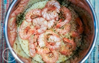 5 Minute Pressure Cooker Shrimp Scampi Paella - Gluten Free - Health Starts in the Kitchen
