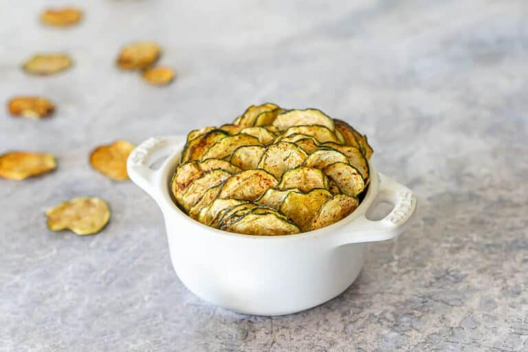 With my Keto Crispy Zucchini Chips you can preserve all the deliciousness of summer-time zucchini for busting your crunchy cravings all winter long with