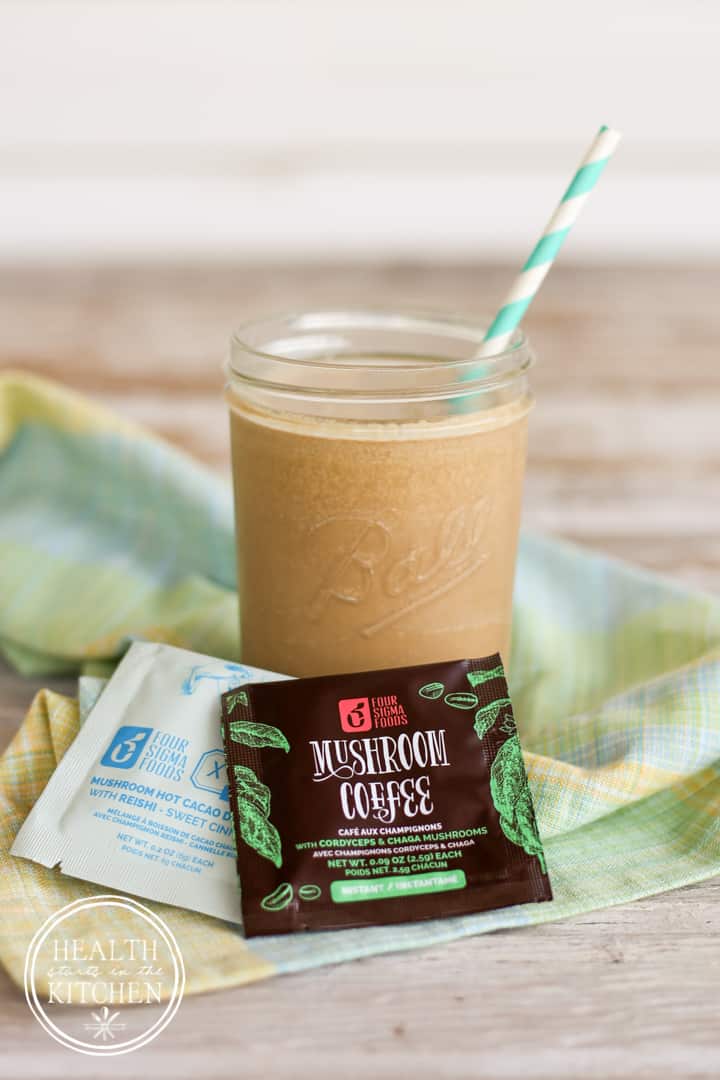 Sneaky Mushroom Cacao Frappuccino - with Chaga, cordyceps and reishi mushooms by Effectively being Begins within the Kitchen - {Paleo, Diary Free, Low-Carb, Primal, Keto, Ketogenic, Vegan, Vegetarian}  Sneaky Mushroom Cacao Frappuccino shroom frape tall
