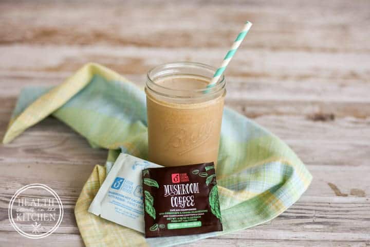 Sneaky Mushroom Cacao Frappuccino - with Chaga, cordyceps and reishi mushooms by Health Starts in the Kitchen - {Paleo, Diary Free, Low-Carb, Primal, Keto, Ketogenic, Vegan, Vegetarian}