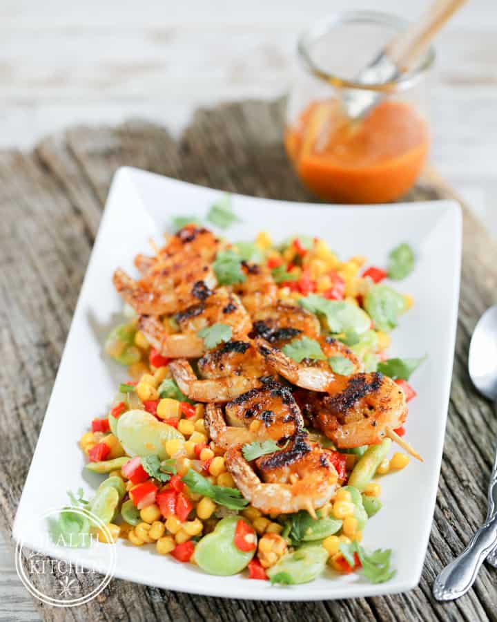  Spicy Chipotle Mango Shrimp with Succotash in Fermented Foods at Every Meal cookbook