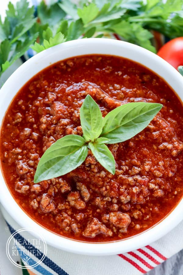 Roasted Tomato Meat Sauce {with canning instructions}