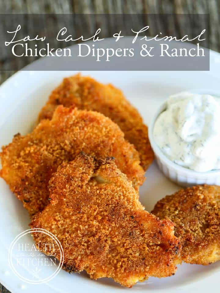 Baked Chicken Dippers and Ranch {Low-Carb & Primal}