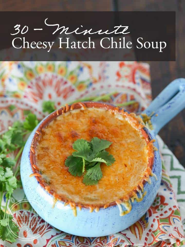 30 Minute Cheesy Hatch Chile Soup {Primal & Low-Carb}