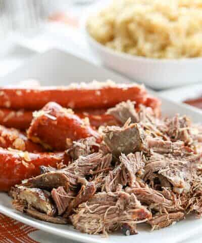 Pressure Cooker Pork and Kraut {For New Year's Good Luck!}