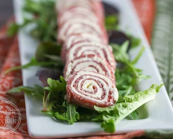 Easy Keto Salami Pinwheels with Cream Cheese