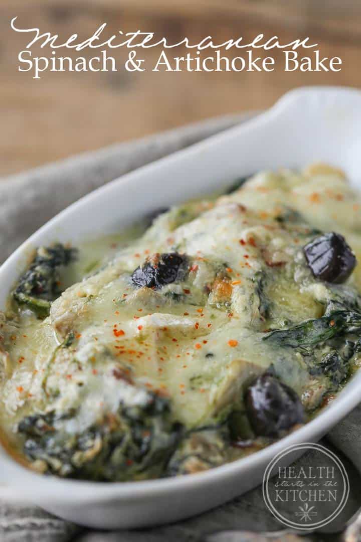 Mediterranean Spinach & Artichoke Bake {LowCarb, Keto & Primal