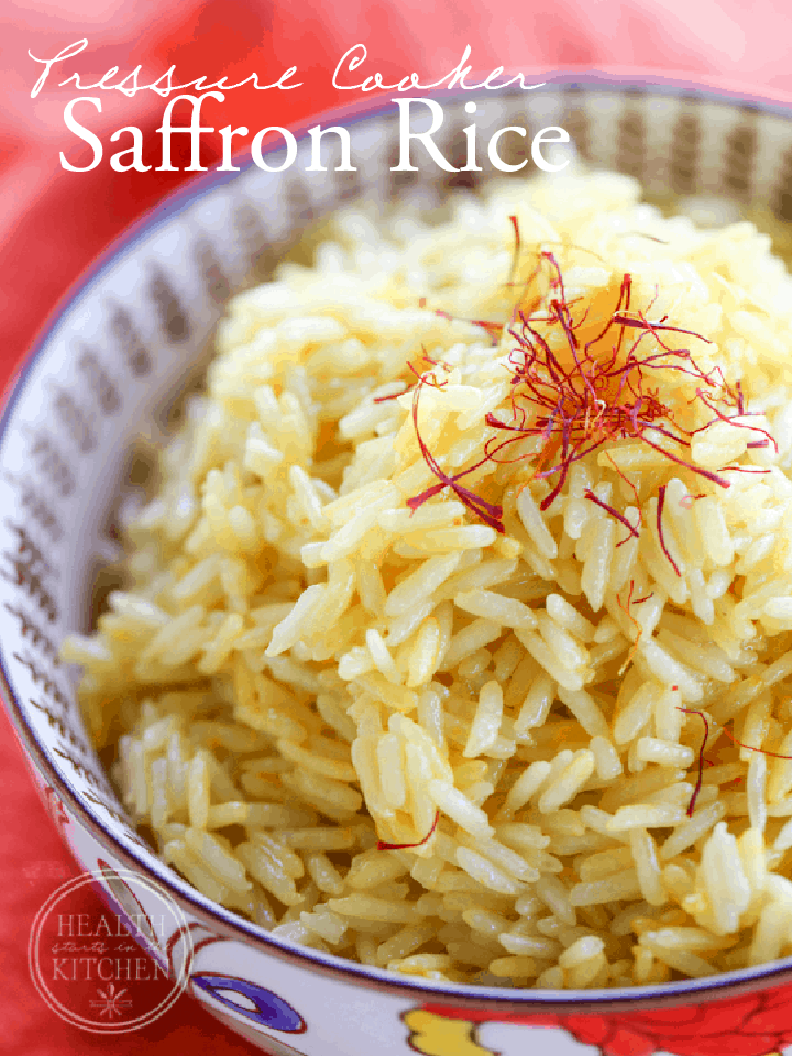 5 Minute {Pressure Cooker} Saffron Rice
