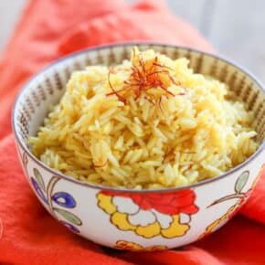 5 Minute {Pressure Cooker} Saffron Rice