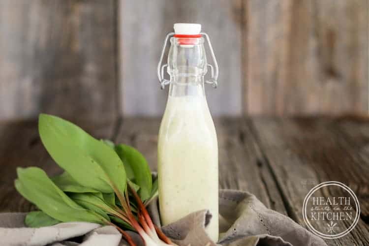 Sweet Wild Ramp Dressing by Health Starts in the Kitchen