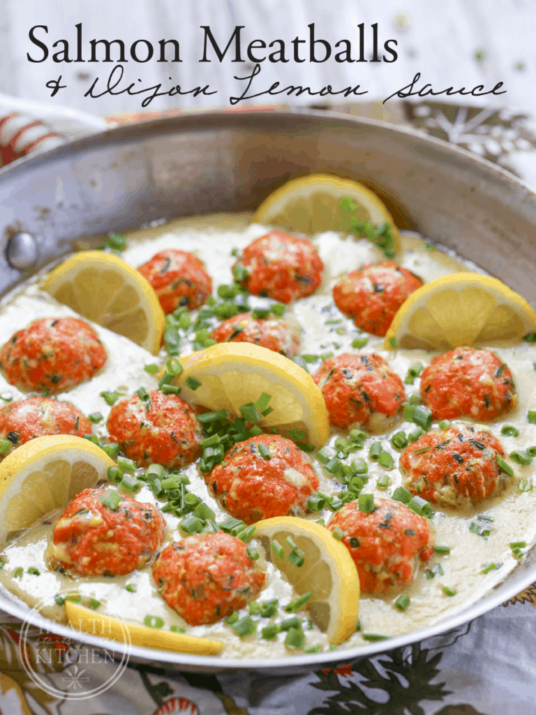 Salmon Meatballs with Dijon Lemon Sauce {Low-Carb, Keto & Grain-Free}