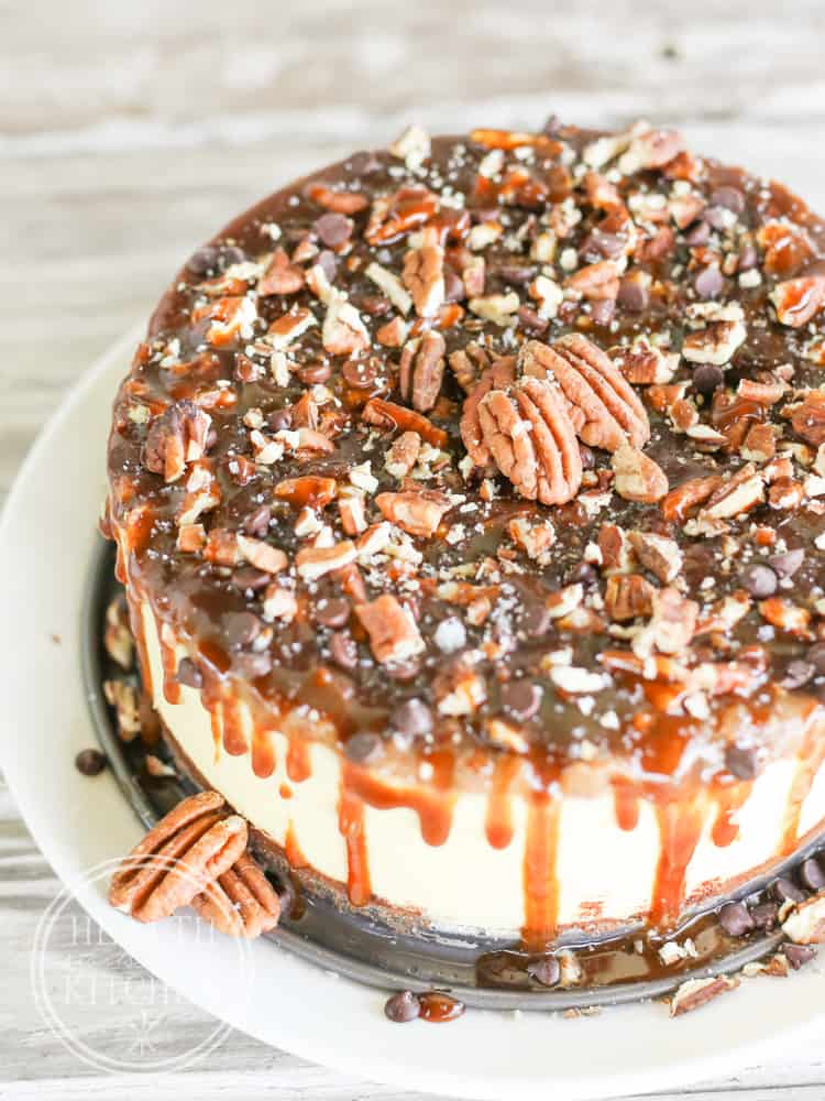 Pressure Cooker Turtle Cheesecake {Keto & Low-Carb}