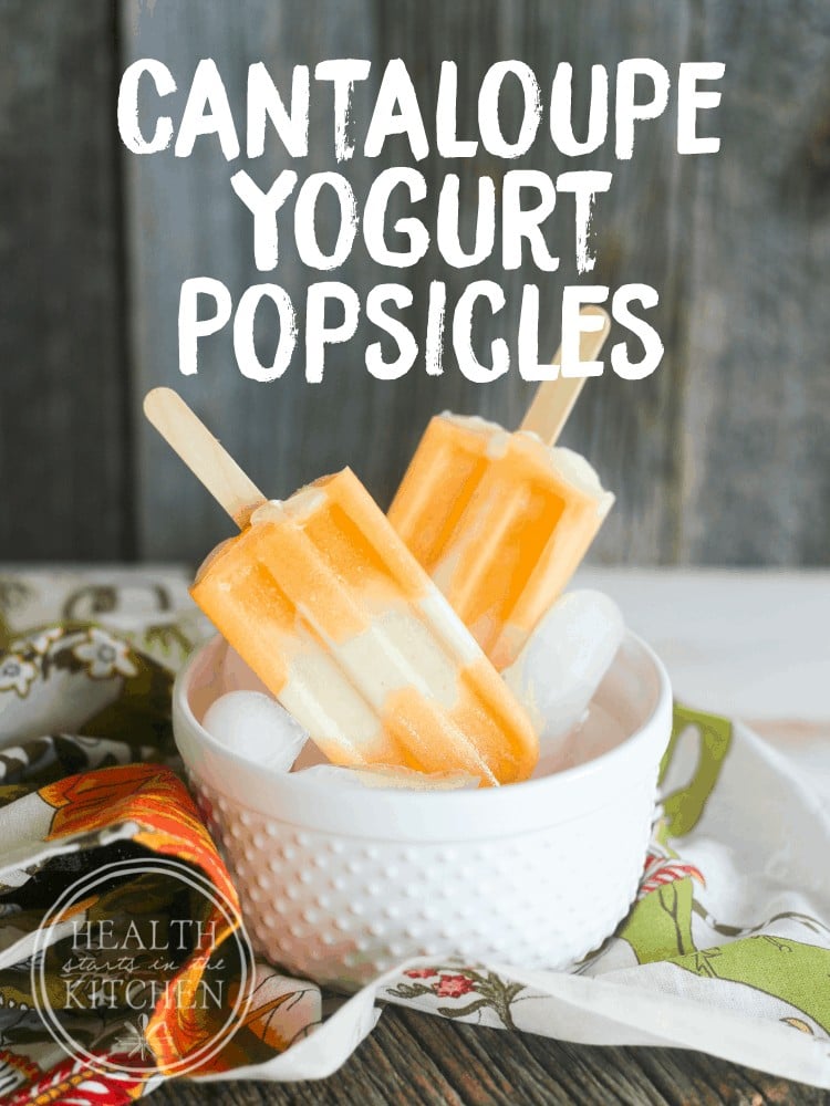 Cantaloupe Yogurt Popsicles