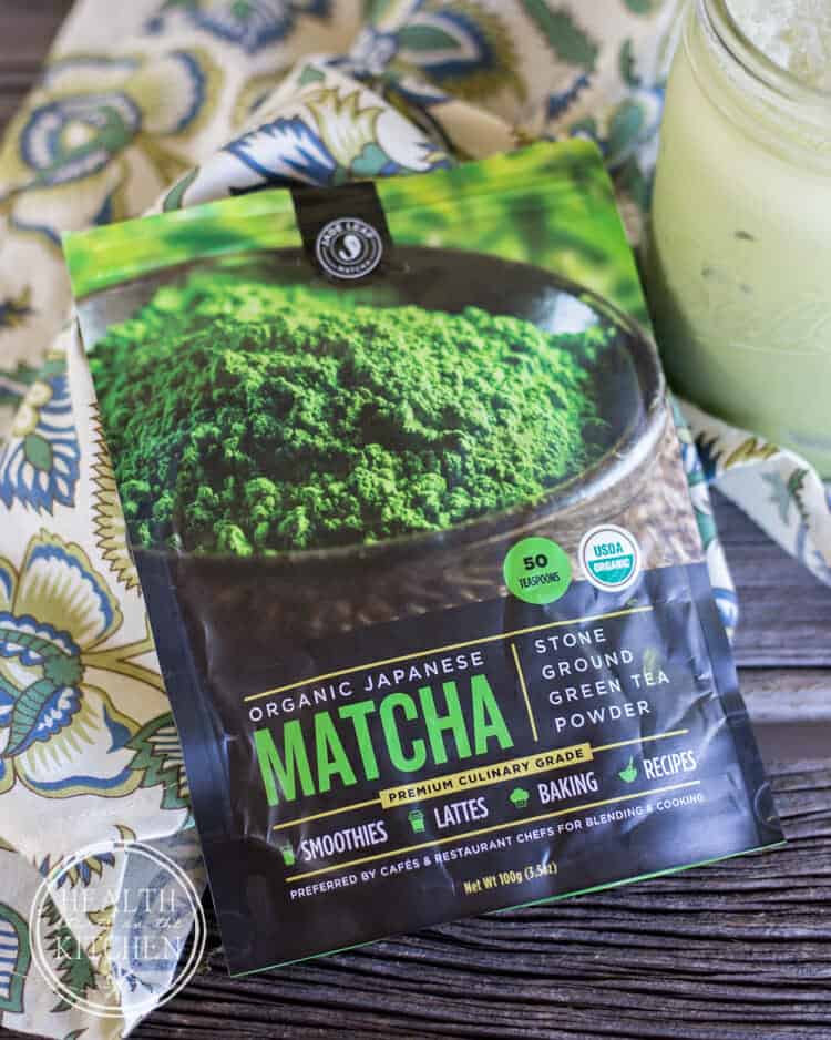 Protein Packed, Iced Matcha Green Tea Latte