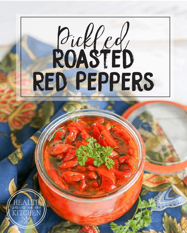 Pickled Roasted Red Pepper Strips
