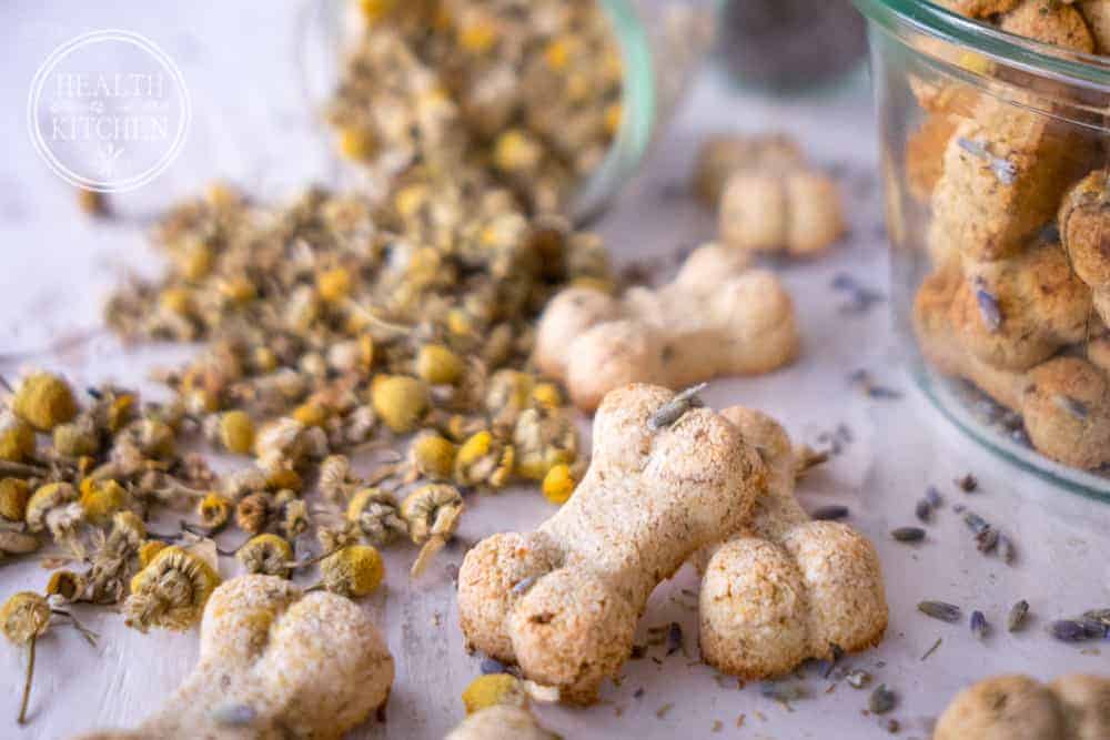 Lavender Chamomile Bed Time Dog Biscuits {Grain-Free}