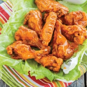 Classic Buffalo Wings {Low-Carb & Paleo} with Gluten-Free Breading Option