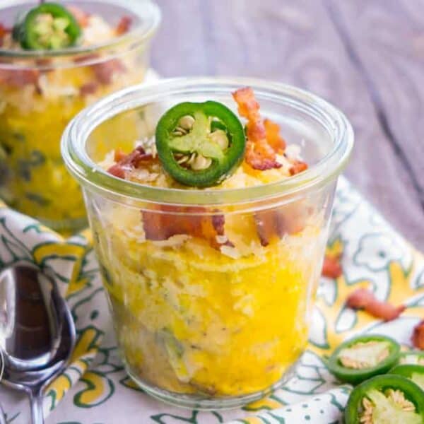 Pressure Cooker Jalapeno Popper Omelets in a Jar