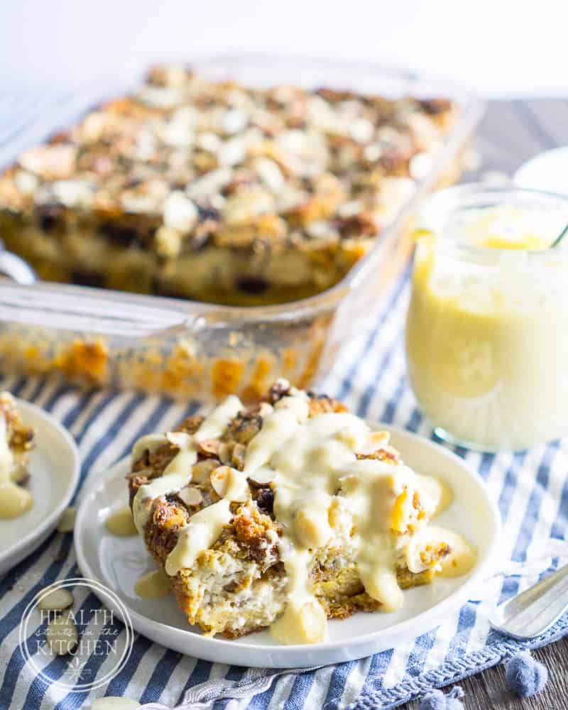 Whole Wheat Blueberry Muffin Cheesecake Bread Pudding