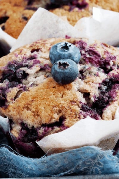 Whole Wheat Blueberry Muffins {Azure Standard}