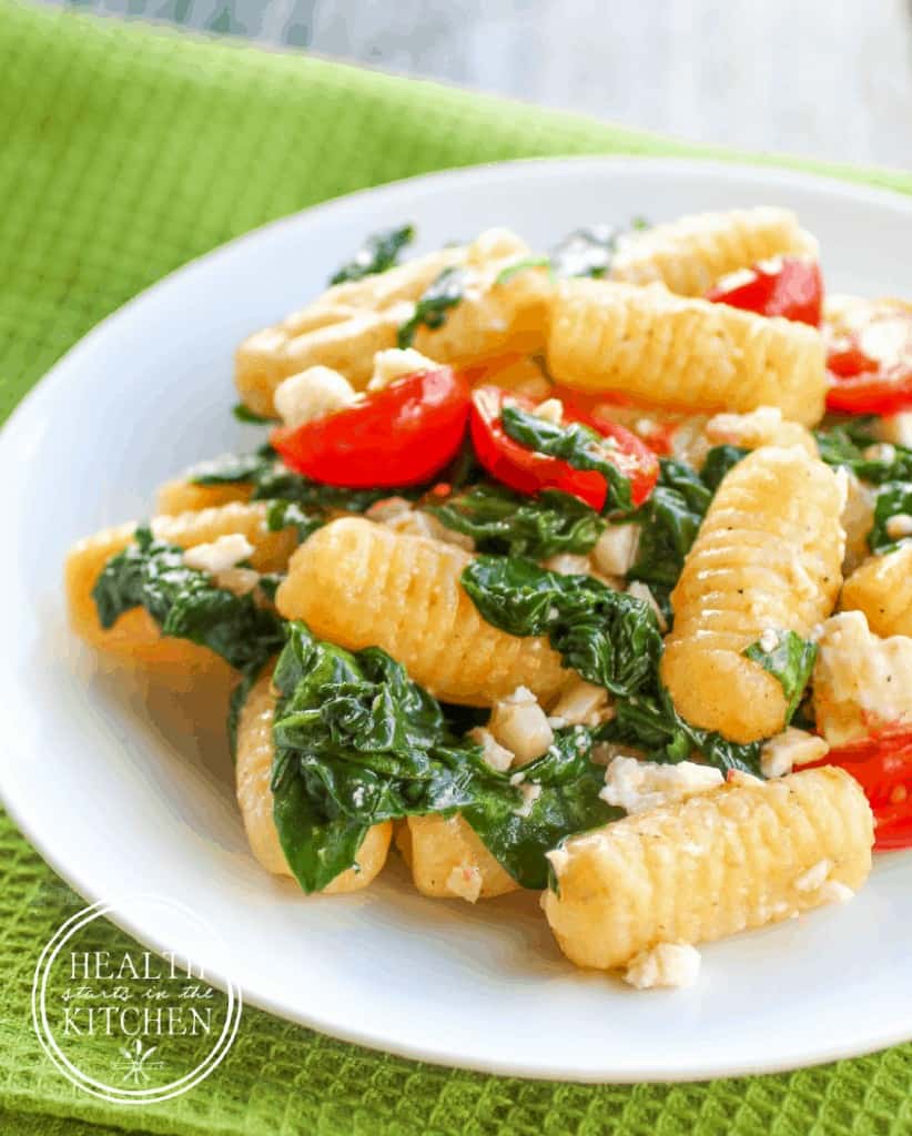 Ricotta Gnocchi with Spinach, Tomatoes and Feta {Gluten-Free, Grain-Free & Primal}