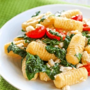 Ricotta Gnocchi with Spinach, Tomatoes and Feta {Gluten-Free, Grain-Free & Primal}