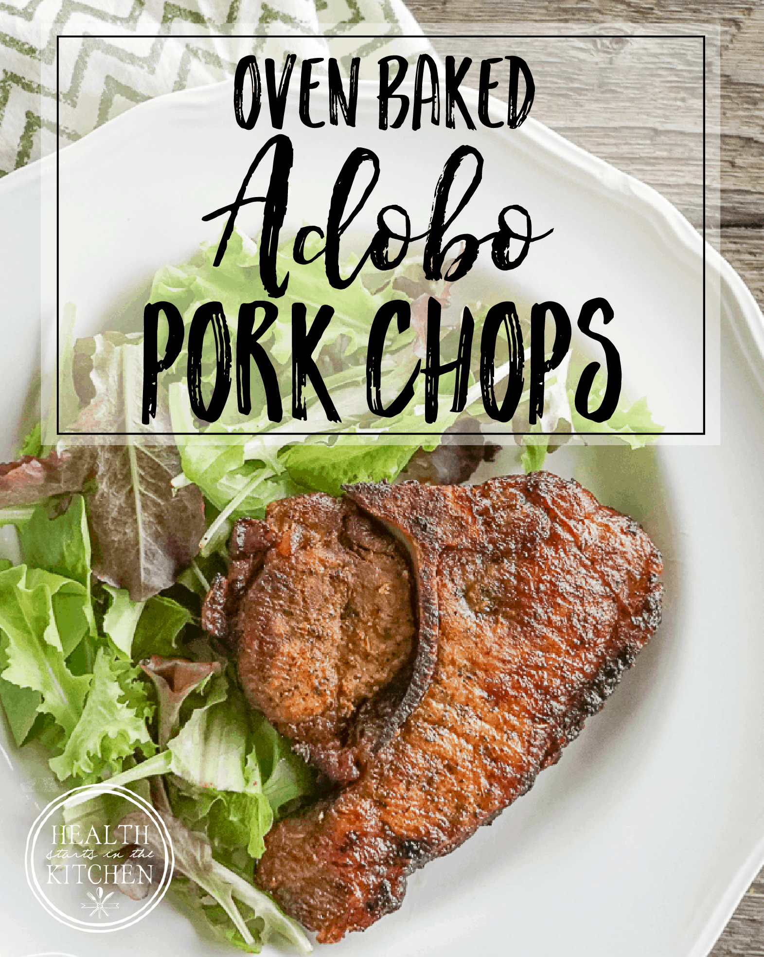 Oven Baked Adobo Pork Chops {Paleo, Low-Carb & Keto}