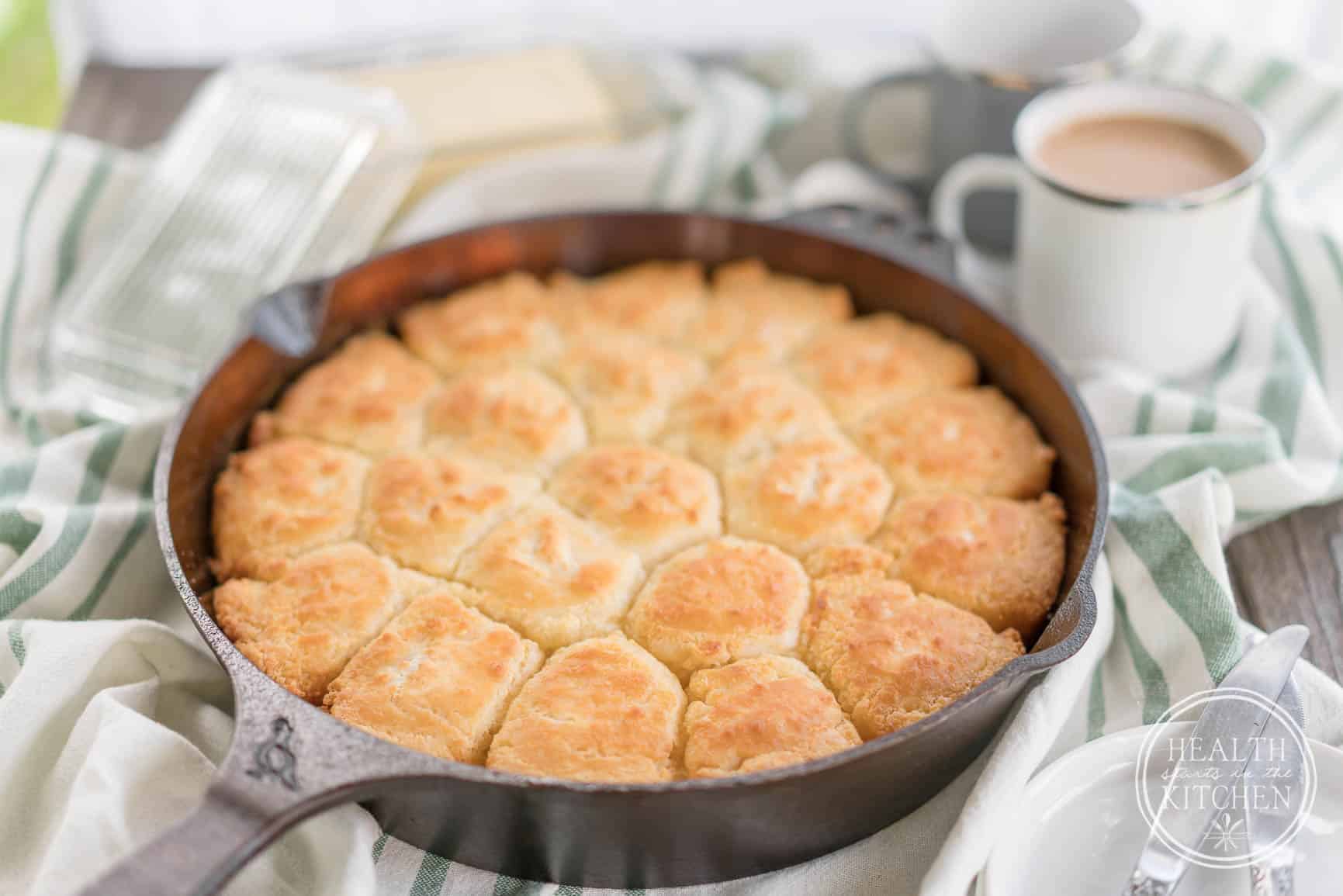 Southern Cast Iron Butter Drop Biscuits {Gluten-Free}