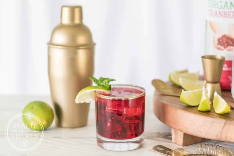 Healthier Happy Hour Sparkling Cranberry Cocktail