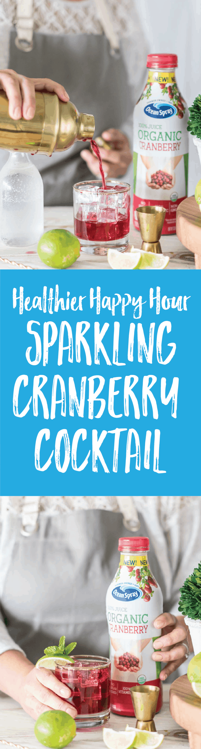 Healthier Happy Hour Sparkling Cranberry Cocktail