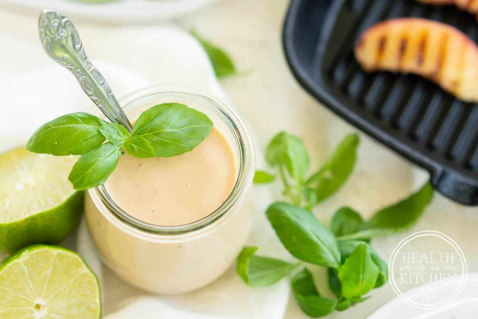 Nectarine Jalapeño Basil Vinaigrette Health Starts in the Kitchen