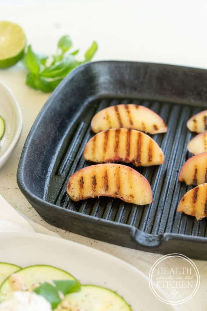 Grilled Nectarine Salad with Burrata, Prosciutto and Basil Health