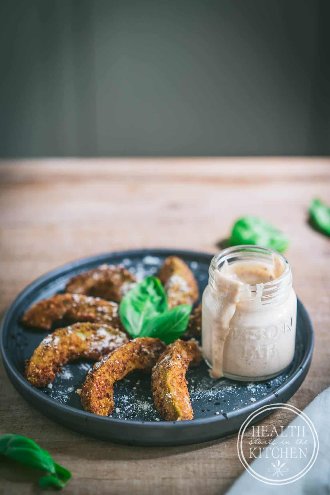 Low-Carb, Keto Avocado Fries with Chipotle Ranch